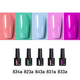 Набір гель лаків базових кольорових для манікюру об'ємом 8 мл, комплект (5 шт), фото 2