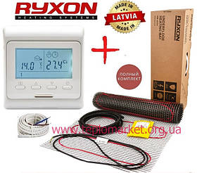 Тепла електро підлога Ryxon HM-200/ 2,5 м2 нагрівальний мат з програмованим терморегулятором E51
