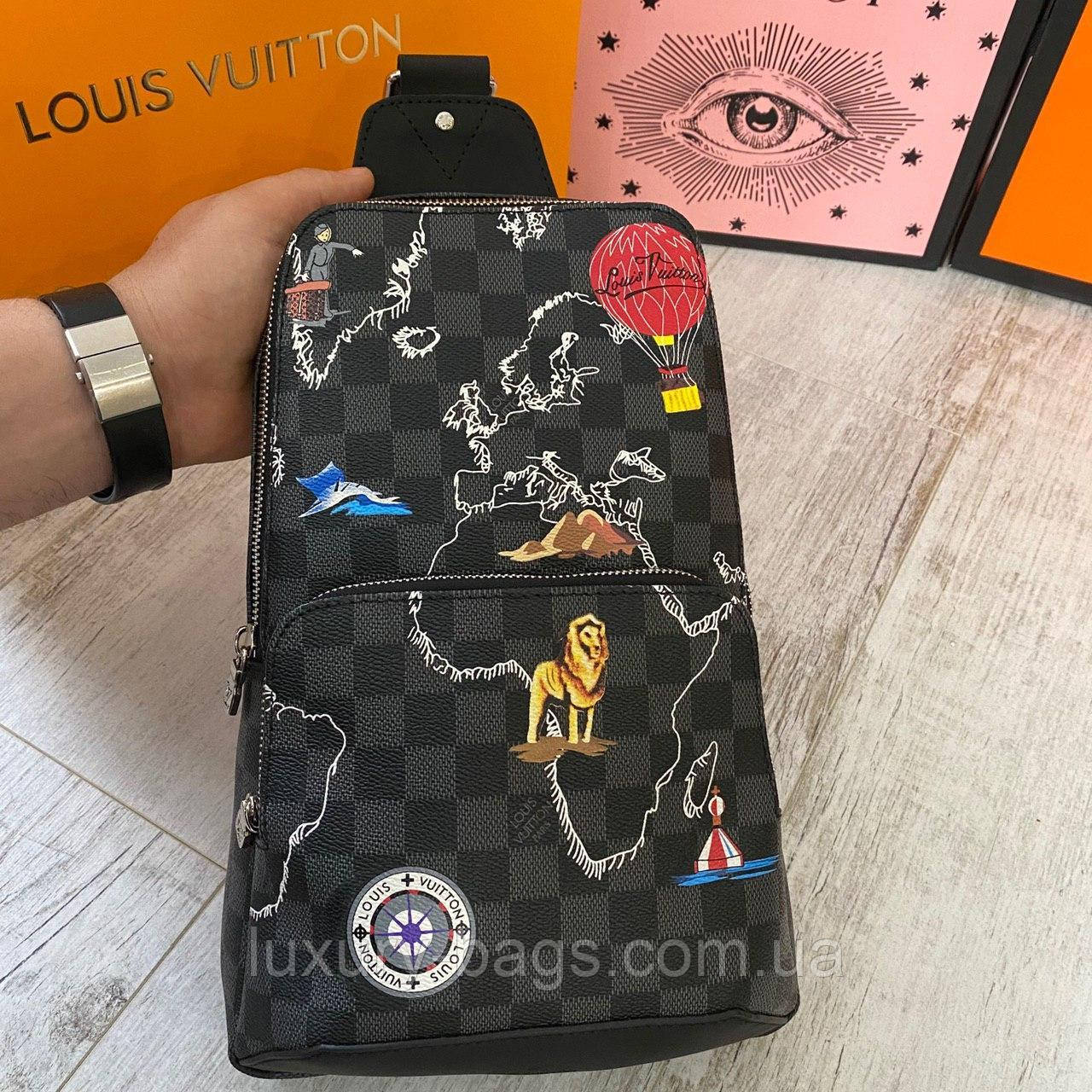 Крута чоловіча сумка-слінг Louis Vuitton Avenue