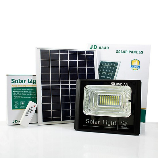 Прожектор Jindian JD-8840 40W SMD, IP67, солнечная батарея, пульт ДУ, встроенный аккумулятор - фото 1 - id-p1217340963