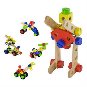 Набір будівельних блоків Viga Toys 48 деталей (50383), фото 2