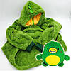 Дитяча толстовка плед 3в1 з капюшоном та рукавами Huggle Pets Hoodie, Зелена / Флісове худi дитяче, фото 3
