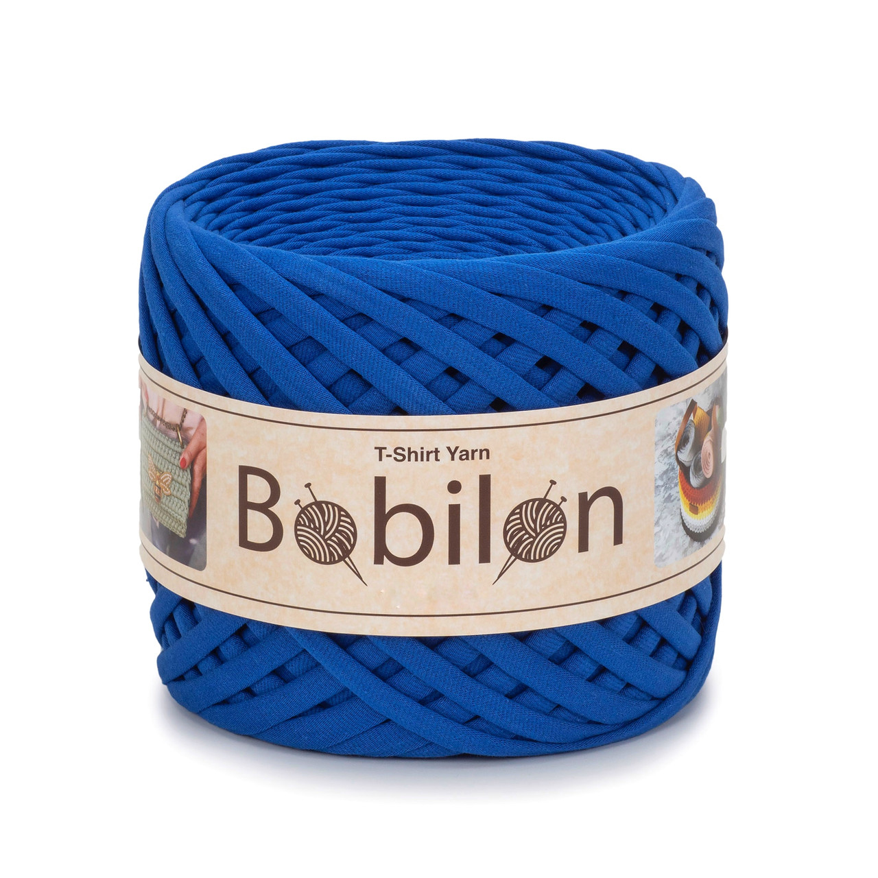 Стрічкова пряжа Bobilon Mini (5-7 мм) Ultramarine Синій електрик
