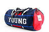 Стильна спортивна сумка YOUNG синя для залу і поїздки, фото 7
