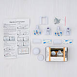 4 шт+1 ключ. Магнітний замок від дітей на меблі, ящики, двері, ВЕРСІЯ З ДОДАТКОВИМ КРІПЛЕННЯМ, ШАБЛОНОМ, фото 3