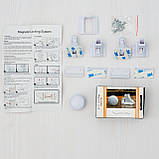 4 шт+1 ключ. Магнітний замок від дітей на меблі, ящики, двері, ВЕРСІЯ З ДОДАТКОВИМ КРІПЛЕННЯМ, ШАБЛОНОМ, фото 6