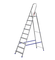 Лестница стремянка алюминиевая односторонняя на 9 ступеней