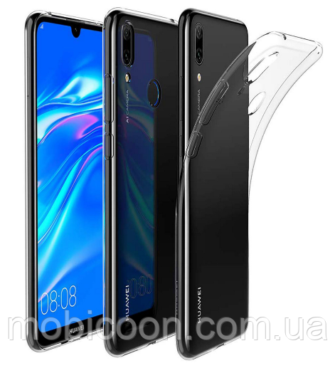 Чохол силіконовий для Huawei Y7 (2019)/Huawei Y7 Prime (2019) ультратонкий прозорий (хуавей 07), фото 1