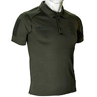 Мілітарка™ футболка поло CoolMax з велкро National Guard олива