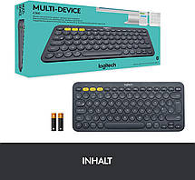 Клавиатура с немецкой раскладкой Logitech Multi-Device K380, фото 2