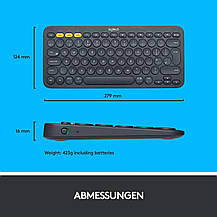 Клавиатура с немецкой раскладкой Logitech Multi-Device K380, фото 2