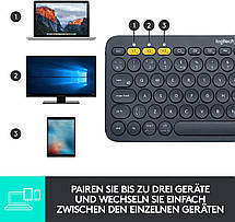 Клавиатура с немецкой раскладкой Logitech Multi-Device K380, фото 3