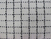 Пальтова італійська тканина клітинка шанель чорно-біла MI 6