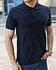 Темно-синя чоловіча футболка поло/купити сорочку поло, фото 2