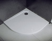 Душовий піддон напівкруглий Asco 80х80 ultraslim BESCO PMD PIRAMIDA, фото 5