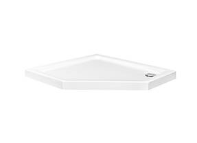 Душовий асиметричний піддон Bergo 90х90 Slimline BESCO PMD PIRAMIDA лівий з інтегрованою панеллю, фото 5