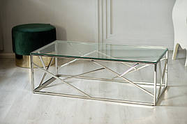 Журнальний стіл CF-1 (прозорий + срібло)