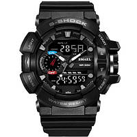 Мужские спортивные часы SMAEL с подсветкой и секундомером подсветка|секундомер, Черный