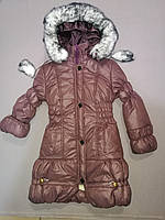 Зимняя курточка пальто для девочки 32 размер, фото 1
