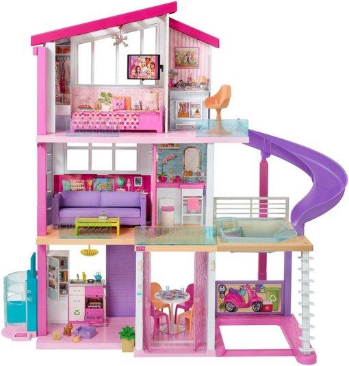 Будинок мрії Барбі 3-поверховий з ліфтом, басейном і меблі-трансформер — Barbie DreamHouse