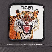Кепка Бейсболка Тракер з сіткою Goorin Brothers Animal Farm Tiger з Тигром Сіра, фото 6