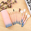 Набір кісточок для макіяжу в тубі ,12 шт., рожево-голубі. Кисті для макіяжу., фото 7