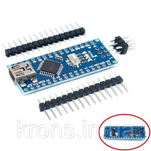 Плата Arduino Nano V3.0 AVR ATmega328 P-20AU CH340