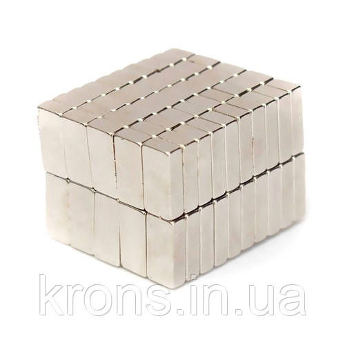 Магніти неодимові сильні 15х5х3мм N35 10шт, фото 1