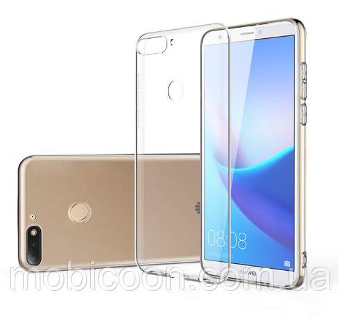 Чохол силіконовий для Huawei Y7 / Y7 Prime (2018) ультратонкий прозорий (хуавей 07)