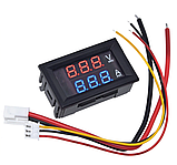 Амперметр - вольтметр постійної напруги та струму 0~100В 0~10А у корпусі, фото 2
