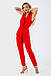 Сучасний та універсальний брючний костюм-двійка, червоний, фото 2