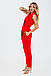 Сучасний та універсальний брючний костюм-двійка, червоний, фото 4