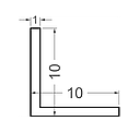 Алюмінієвий куточок 10х10х1  АНОД, довжина виробу 6м, різка кратно 3м., фото 2