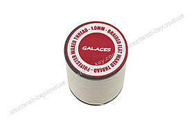 Galaces 1.00 мм світло-бежевий (S001) плоский вощений шнур по шкірі
