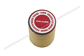 Galaces 1.00 мм бежевий (S004) плоский вощений шнур по шкірі