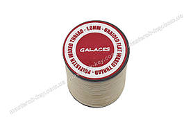 Galaces 1.00 мм бежевий (S006) плоский вощений шнур по шкірі
