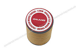 Galaces 1.00 мм темно-бежевий (S007) плоский вощений шнур по шкірі