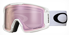 Гірськолижна маска Oakley Line Miner L (XL) Matte White Лінза Prizm HI Pink Iridium S1