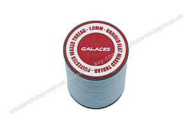 Galaces 1.00 мм блакитний (S010) плоский вощений шнур по шкірі