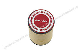Galaces 1.00 мм жовто-бежевий (S011) плоский вощений шнур по шкірі