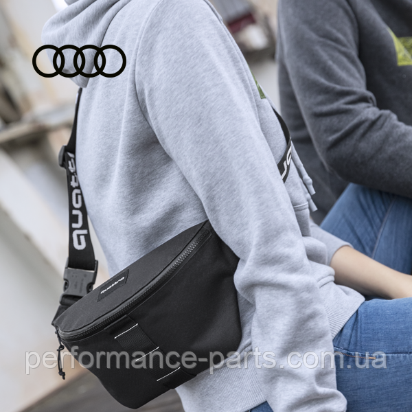 Сумка на пояс Audi quattro Hip Bag, Unisex, black,3151900600
