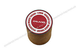 Galaces 1.00 мм коричневий (S012) плоский вощений шнур по шкірі