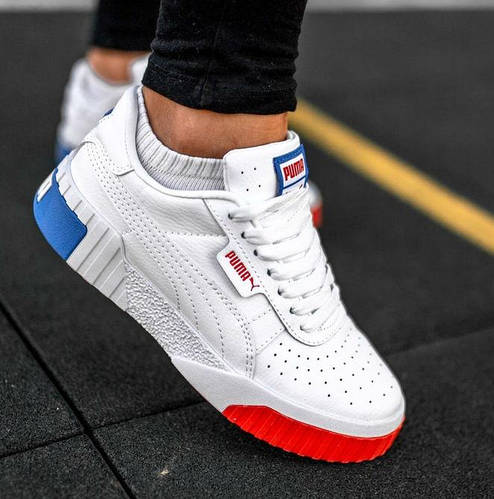 puma white cali glow trainers