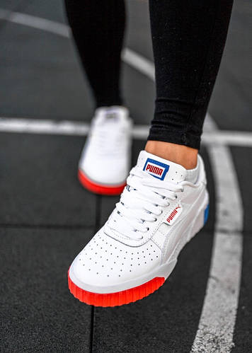 puma cali red white blue