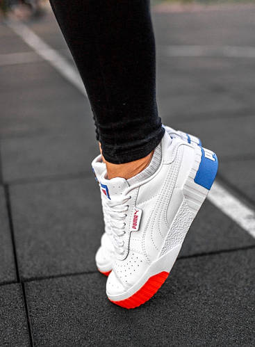 puma cali red white blue