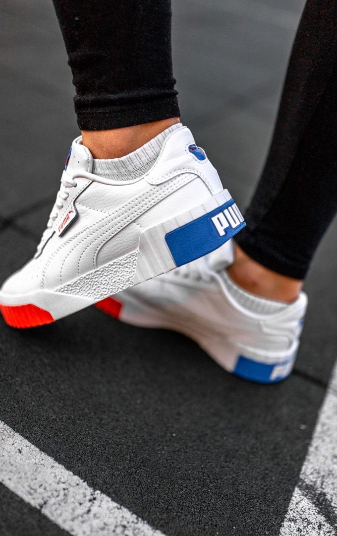 puma cali red white blue