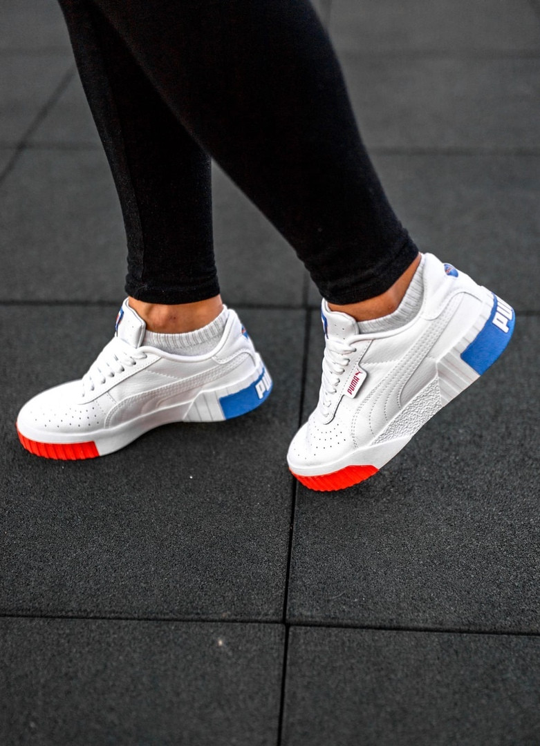 puma cali red white blue