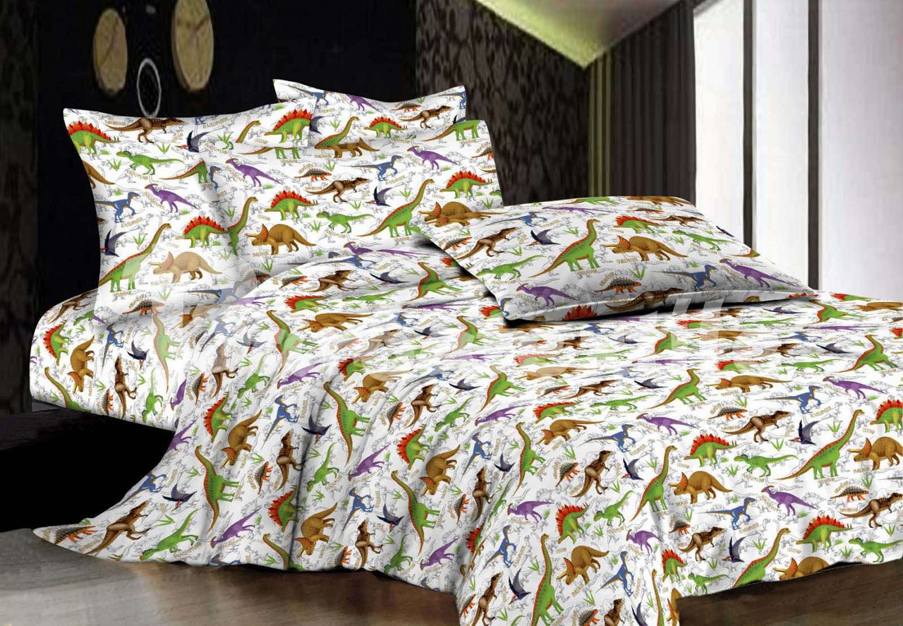 Півтораспальний постільний комплект - Динозаври