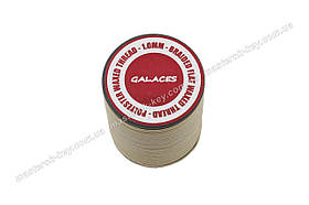 Galaces 1.00 мм темно-бежевий (S016) плоский вощений шнур по шкірі