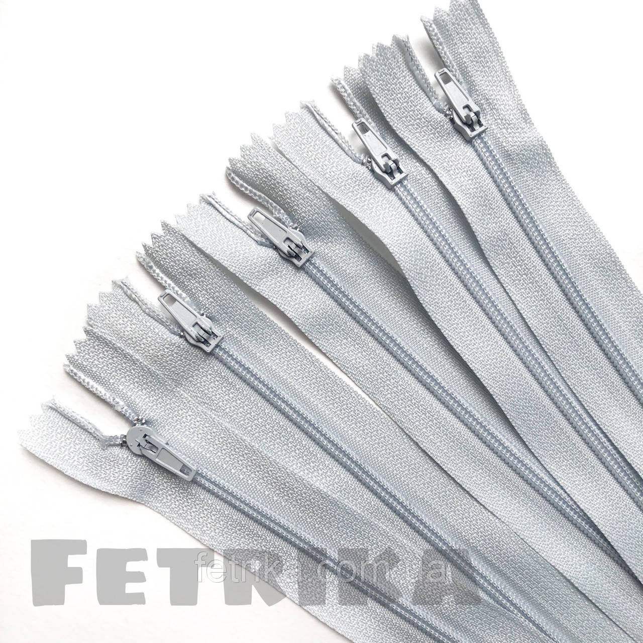 Блискавка спіральна спіднична 18 см, СВІТЛО-СІРА. ТИП-3, фото 1